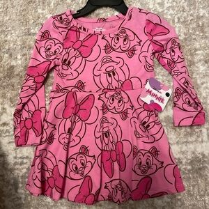 Disney Pink Minnie Mouse Kids Casual Dress size 18M-NWT